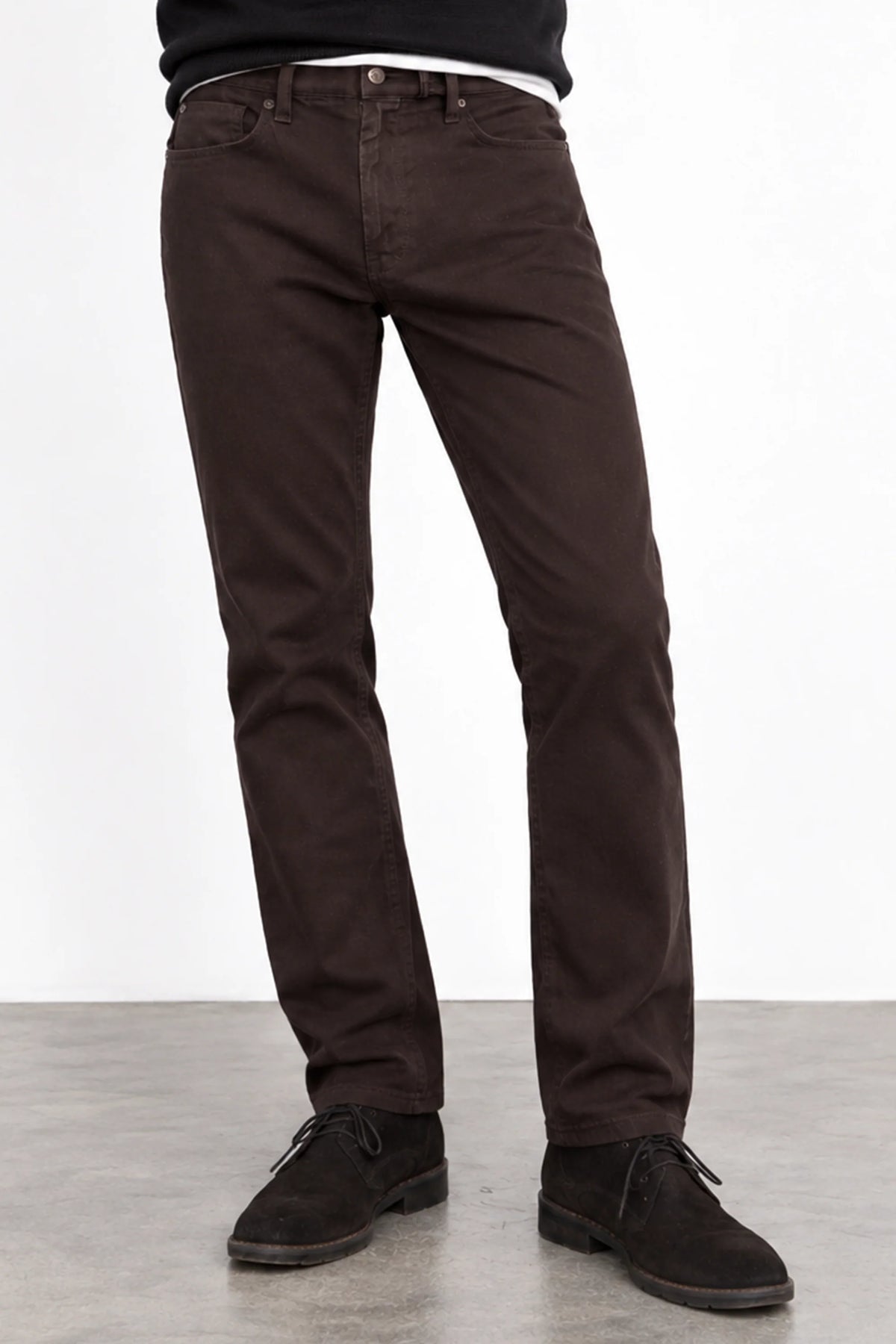 Jimmy Slim Straight Twill Pant – Espresso