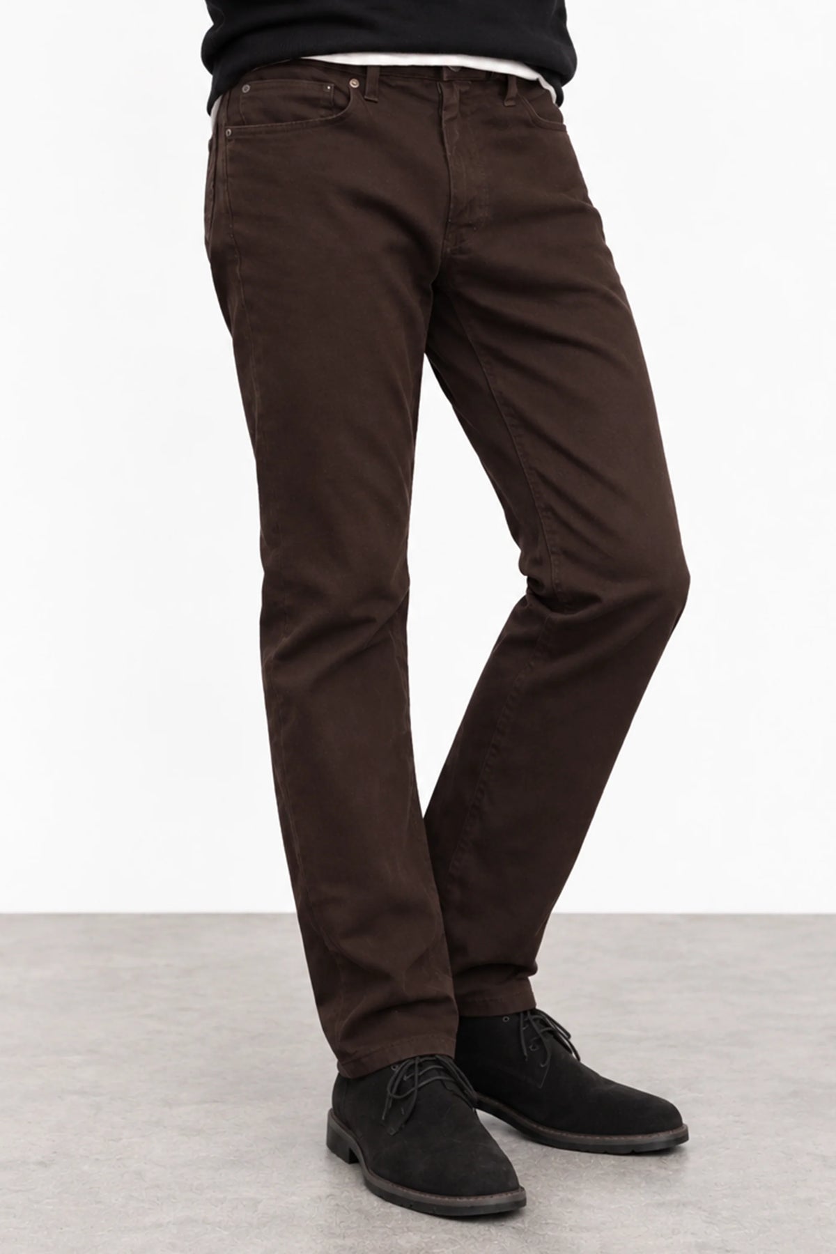 Jimmy Slim Straight Twill Pant – Espresso