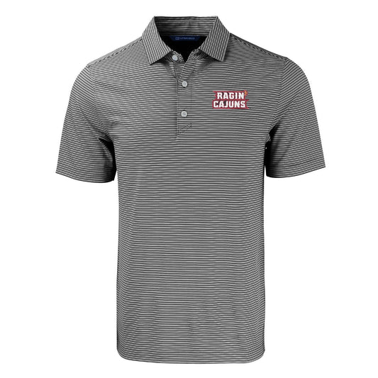 Louisiana Ragin’ Cajuns Forge Double-Stripe Polo – Black/White