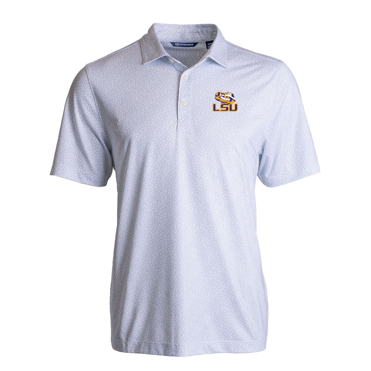 LSU Tigers Pike Pebble-Print Polo – White