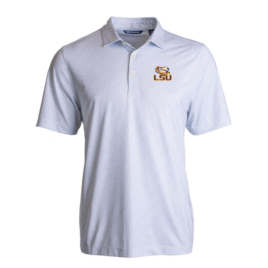 LSU Tigers Pike Pebble-Print Polo – White