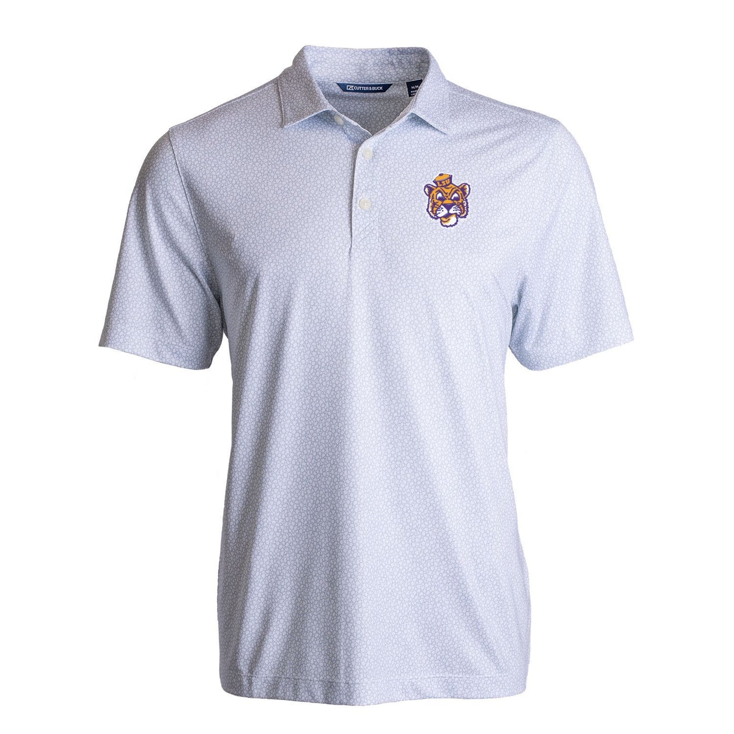 LSU Tigers College Vault Pike Pebble-Print Polo – White