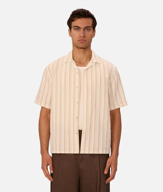 Miramar Textured Stripe Short Sleeve Shirt