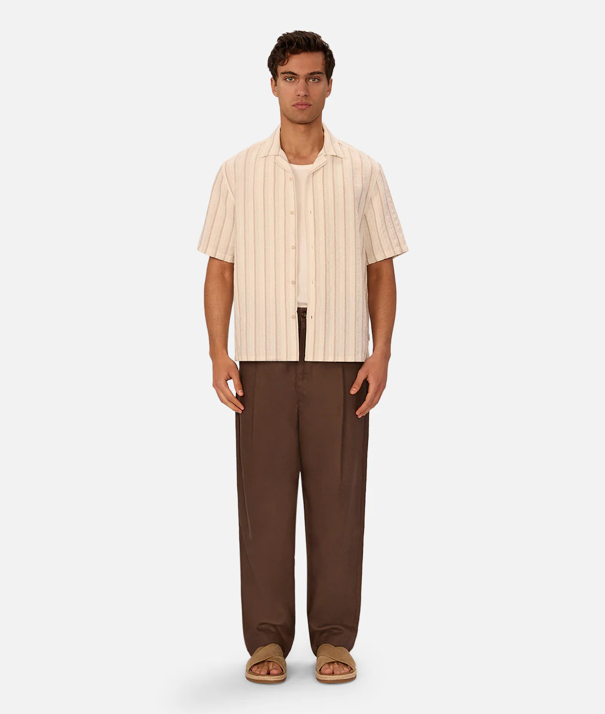 Miramar Textured Stripe Short Sleeve Shirt