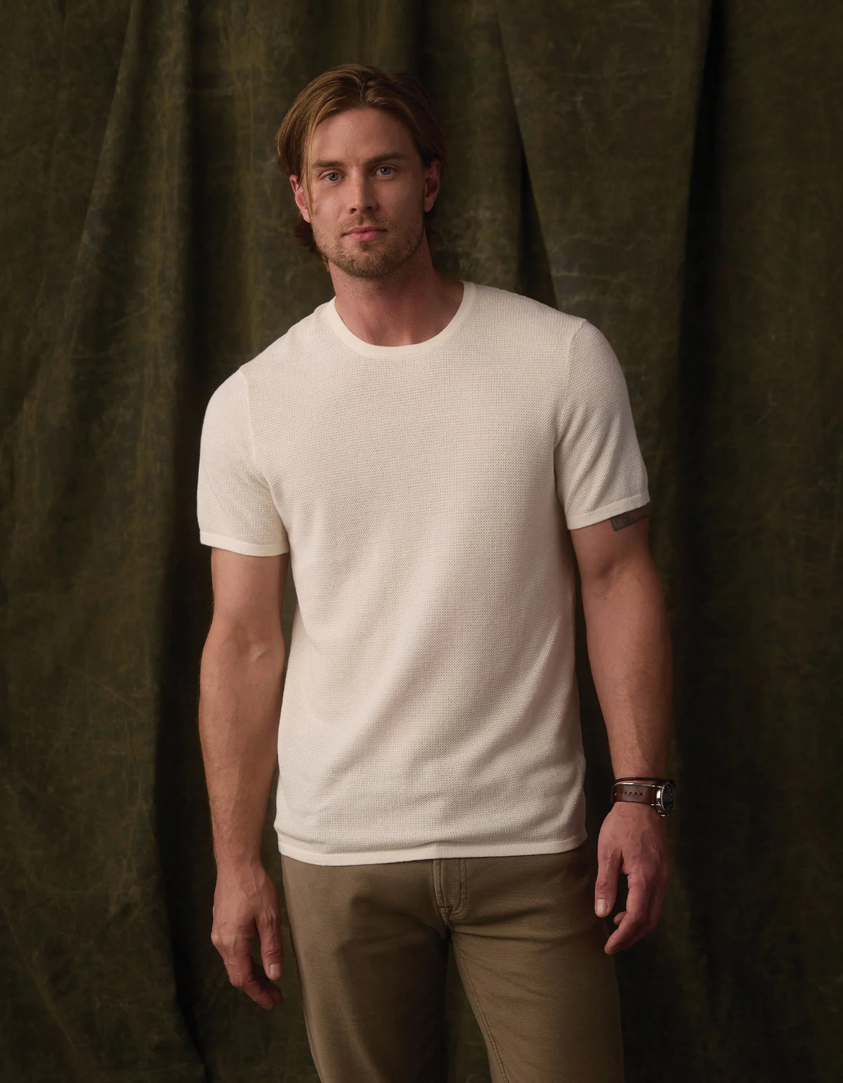 Driftknit Sweater Tee - Cream