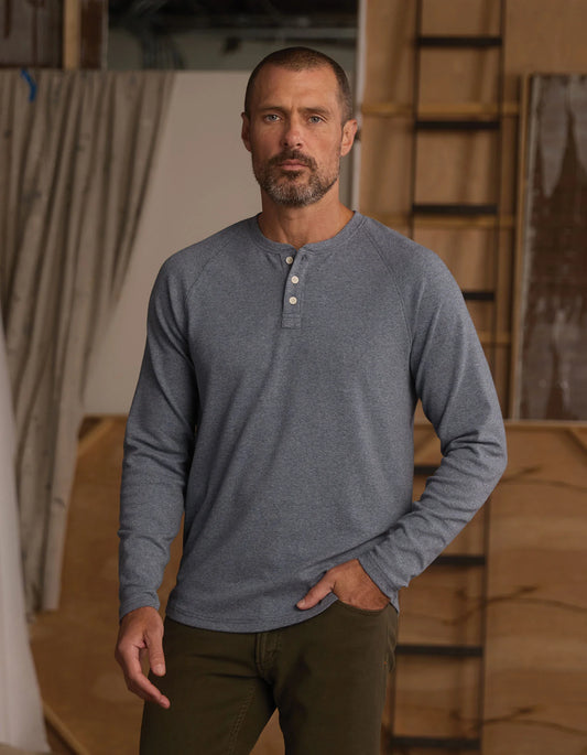 Puremeso Everyday Henley - Bluestone