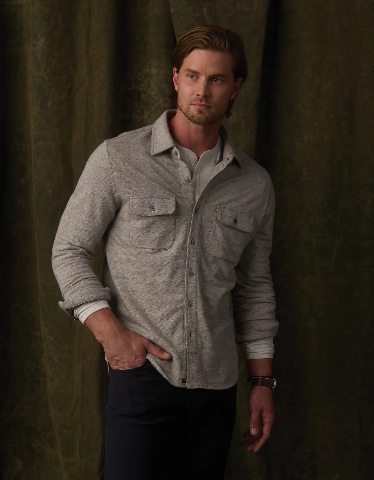 Textured Knit Shirt - Graphite