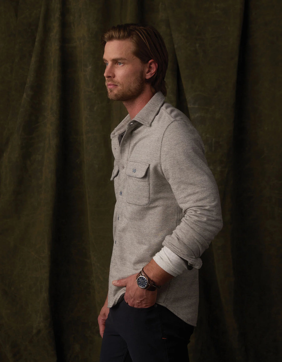 Textured Knit Shirt - Graphite