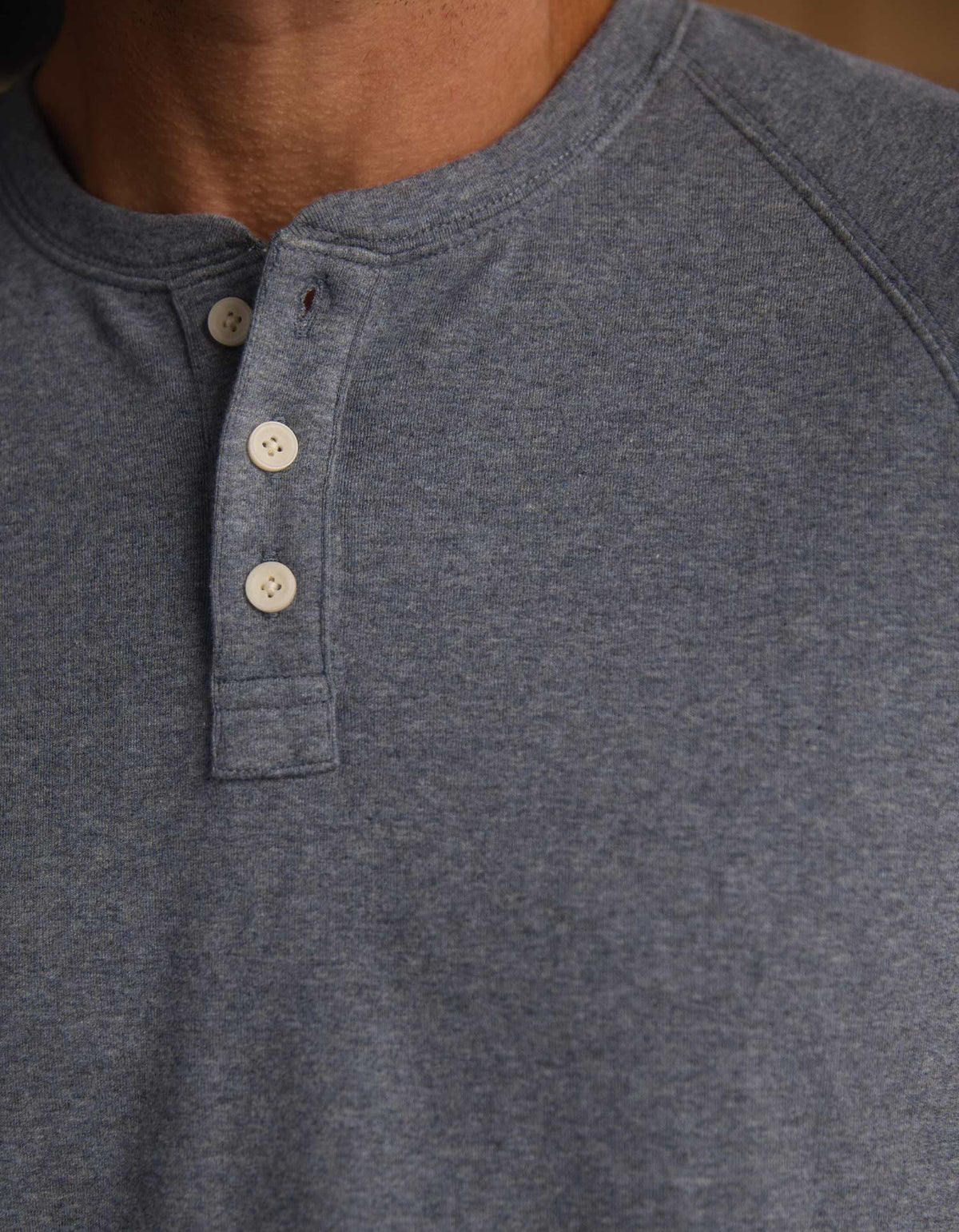 Puremeso Everyday Henley - Bluestone