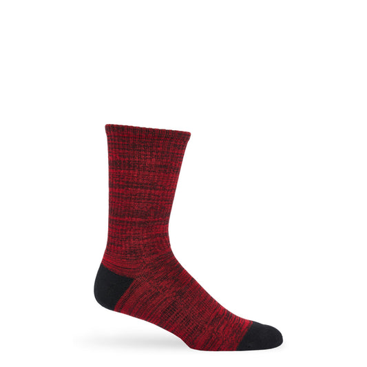 Marl Casual Crew Socks - Red/Black