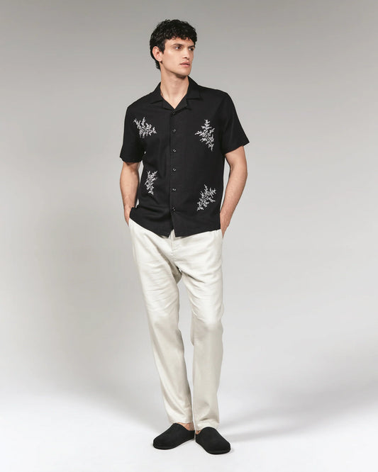 Heath Linen Camp Shirt