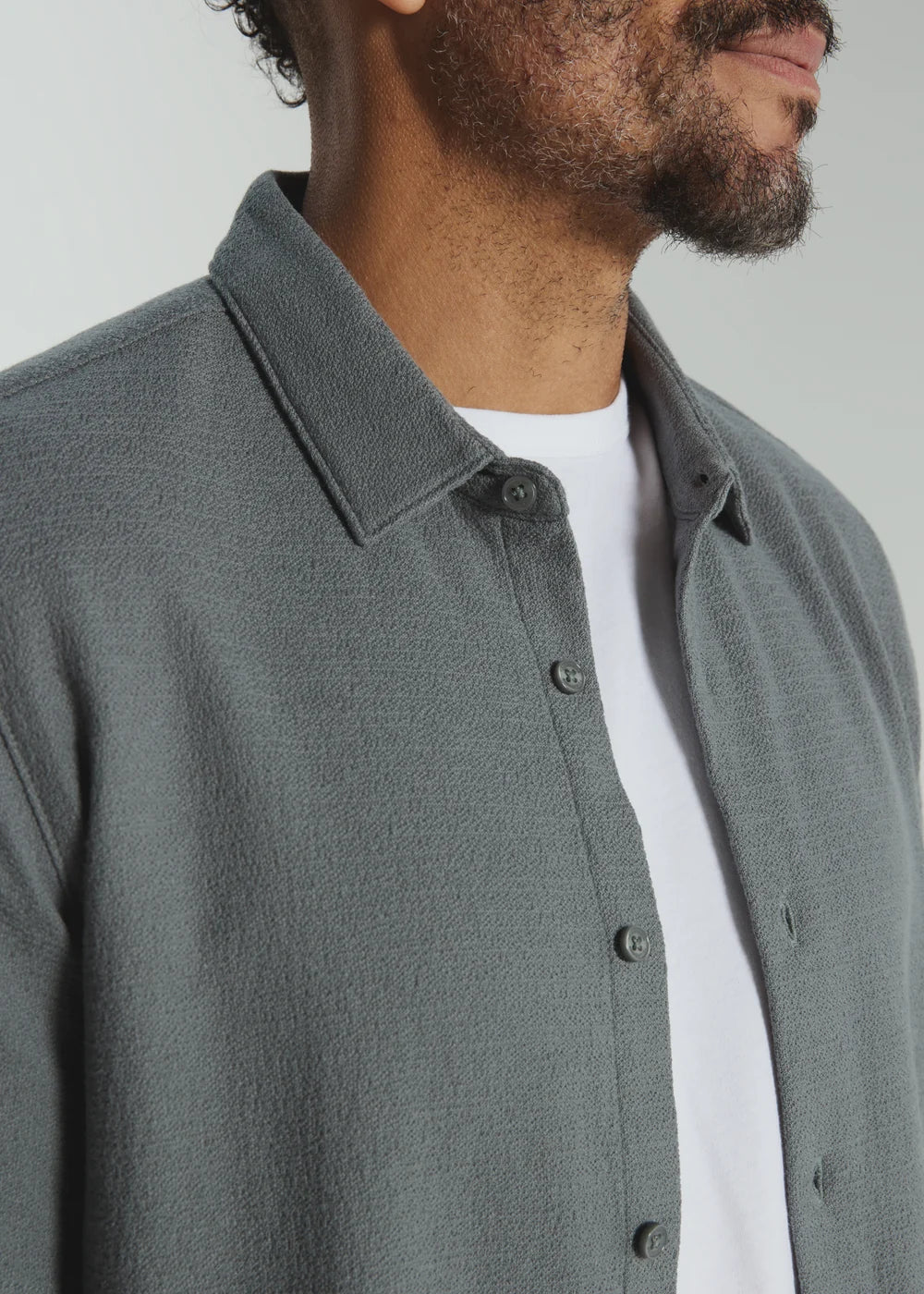 Rowan Coastal Cotton Stretch Short-Sleeve Shirt - Basil