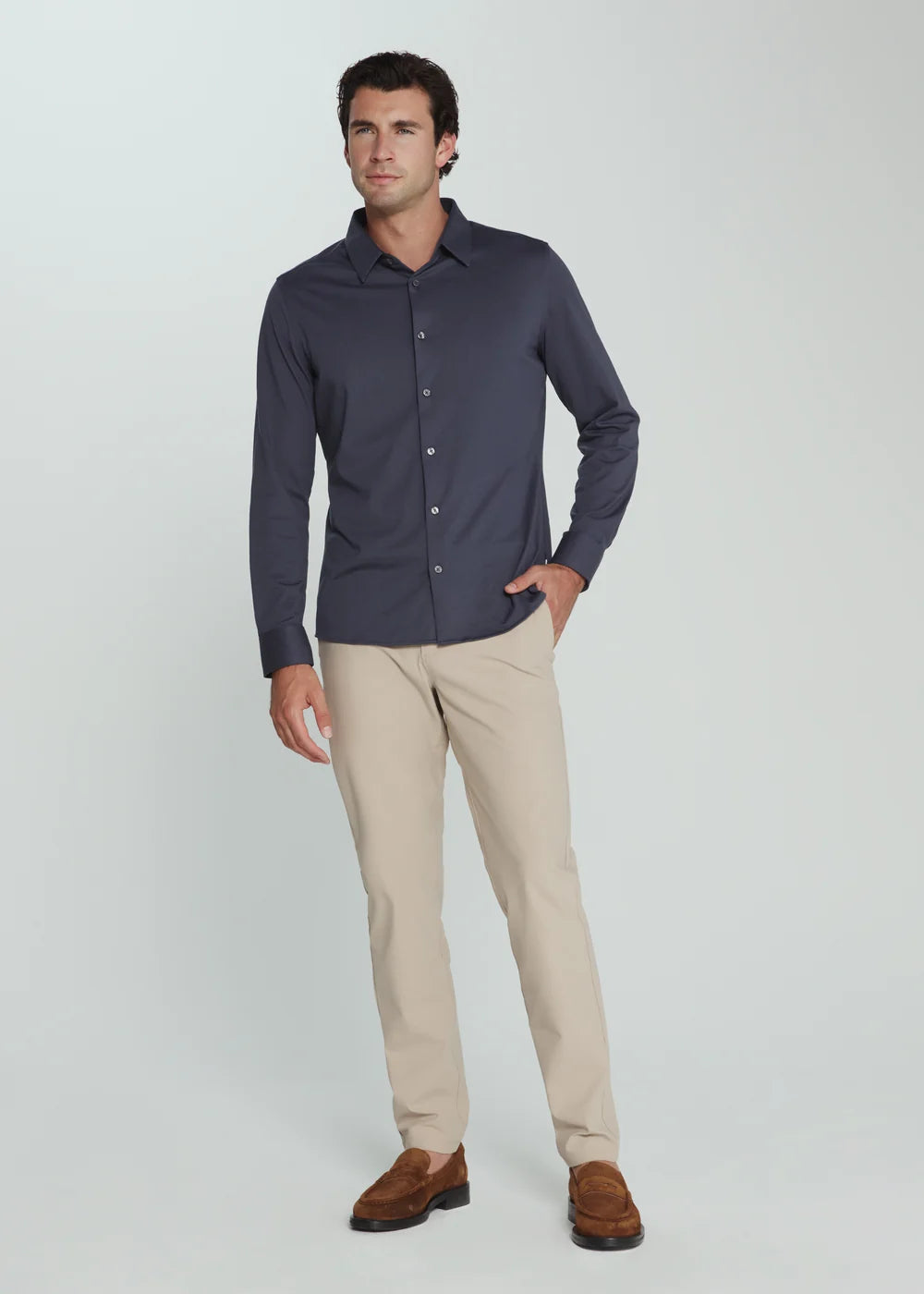 Girona Stretch Long-Sleeve Shirt – Slate