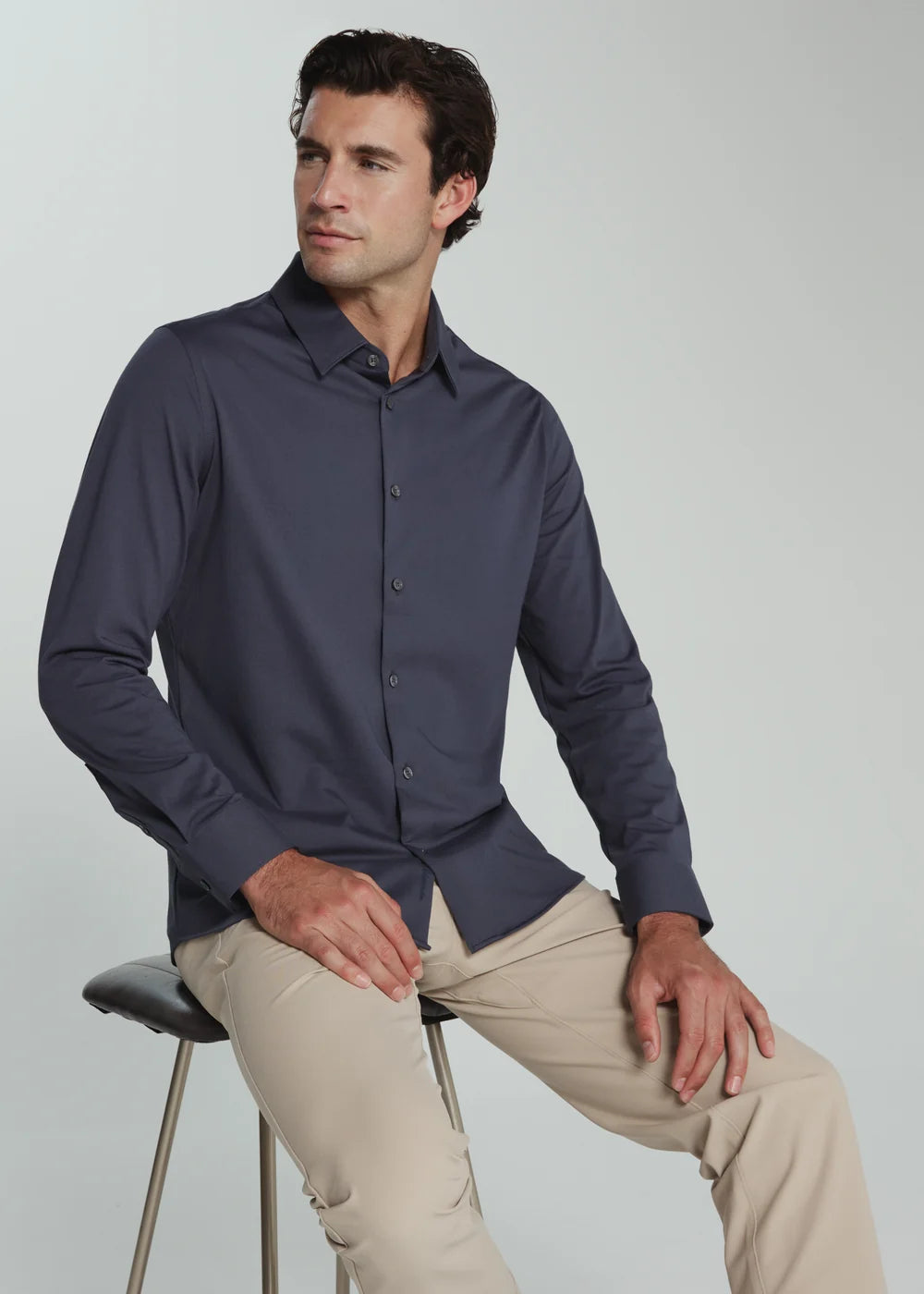 Girona Stretch Long-Sleeve Shirt – Slate