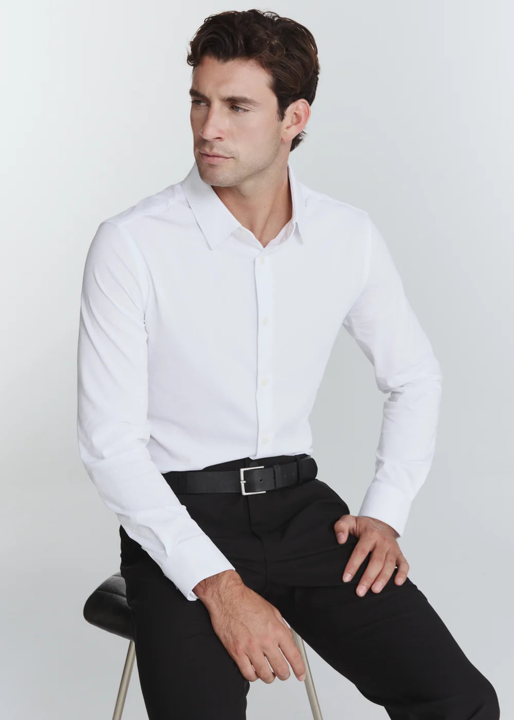 Girona Stretch Long-Sleeve Shirt – White