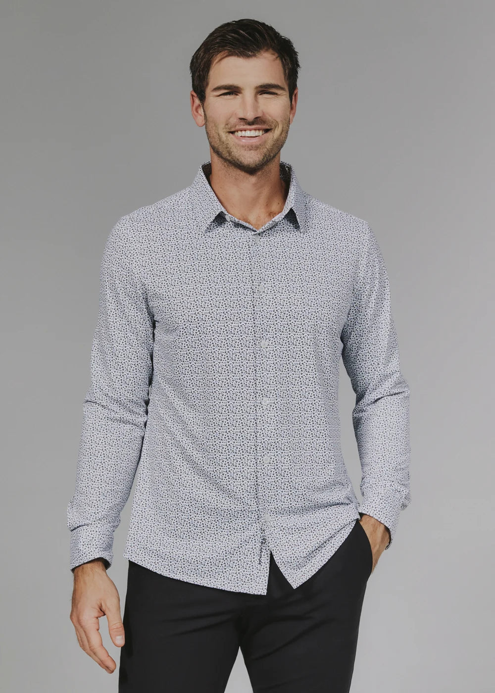Madrid Performance Long-Sleeve Shirt – White