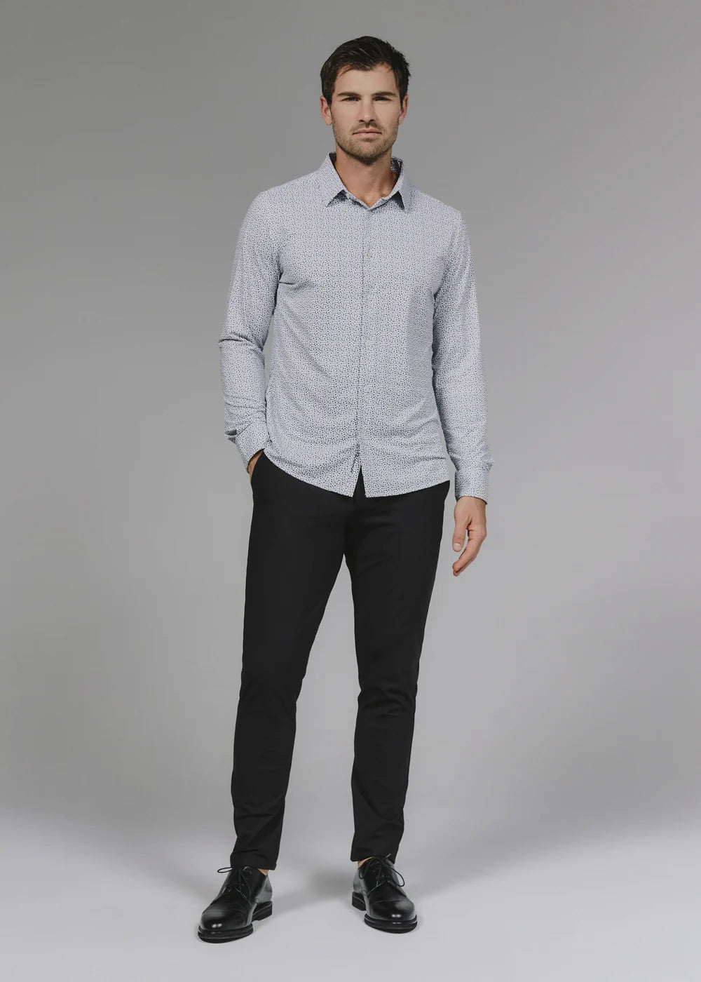 Madrid Performance Long-Sleeve Shirt – White