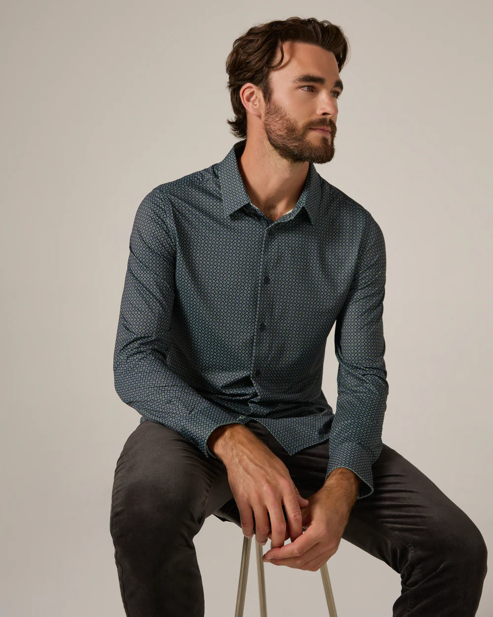 Warren Long Sleeve Shirt - Olive