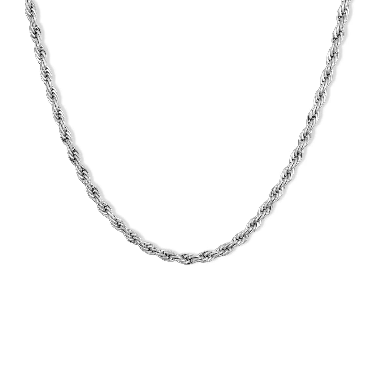 Trenton Twisted Rope Necklace – Silver