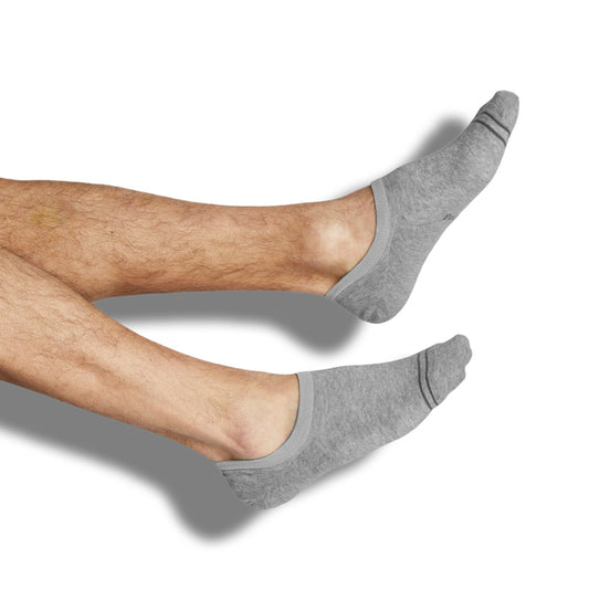 Cotton No Show Socks - Grey