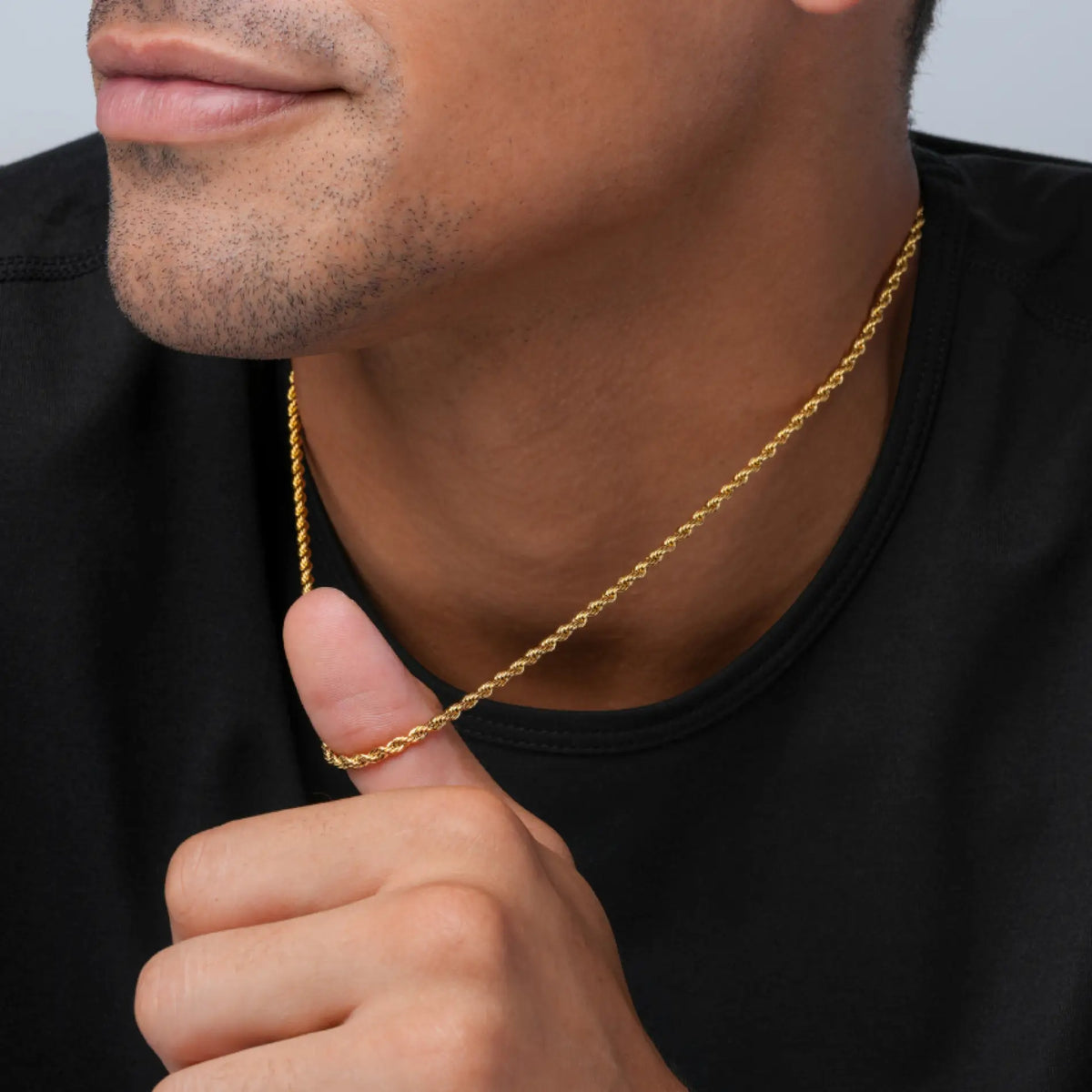 Trenton Twisted Rope Necklace – Gold