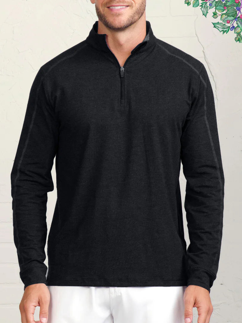 Carrollton 1/4 Zip - Black/Gunmetal
