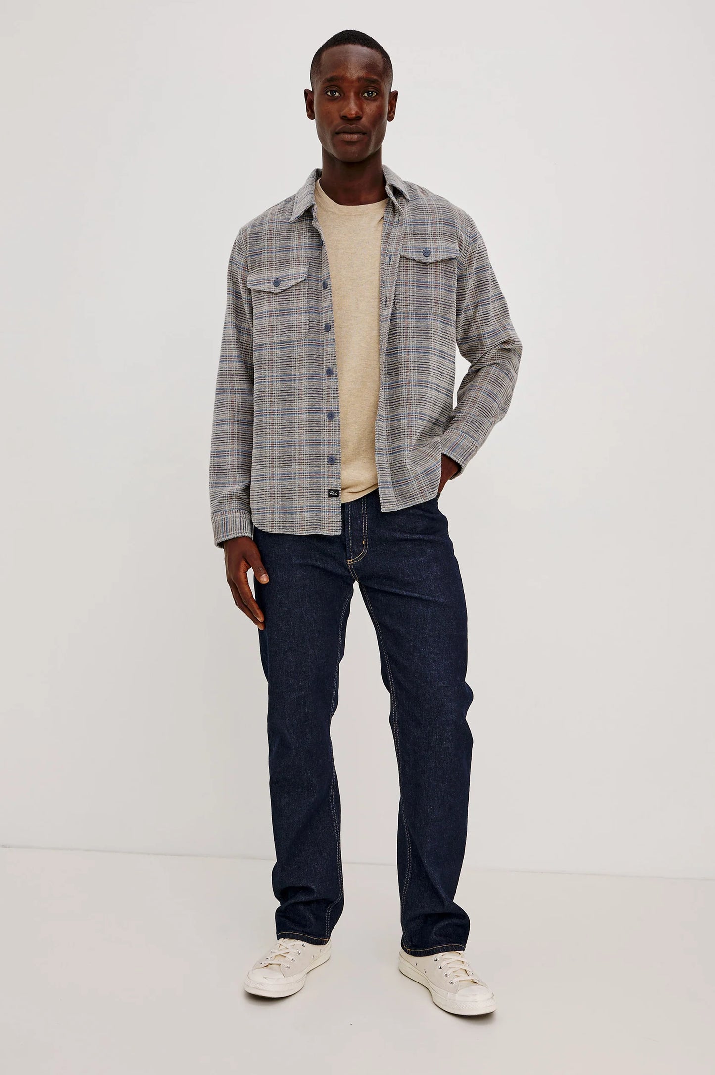 Warren Textured Overshirt – Oat Meridian Chenille