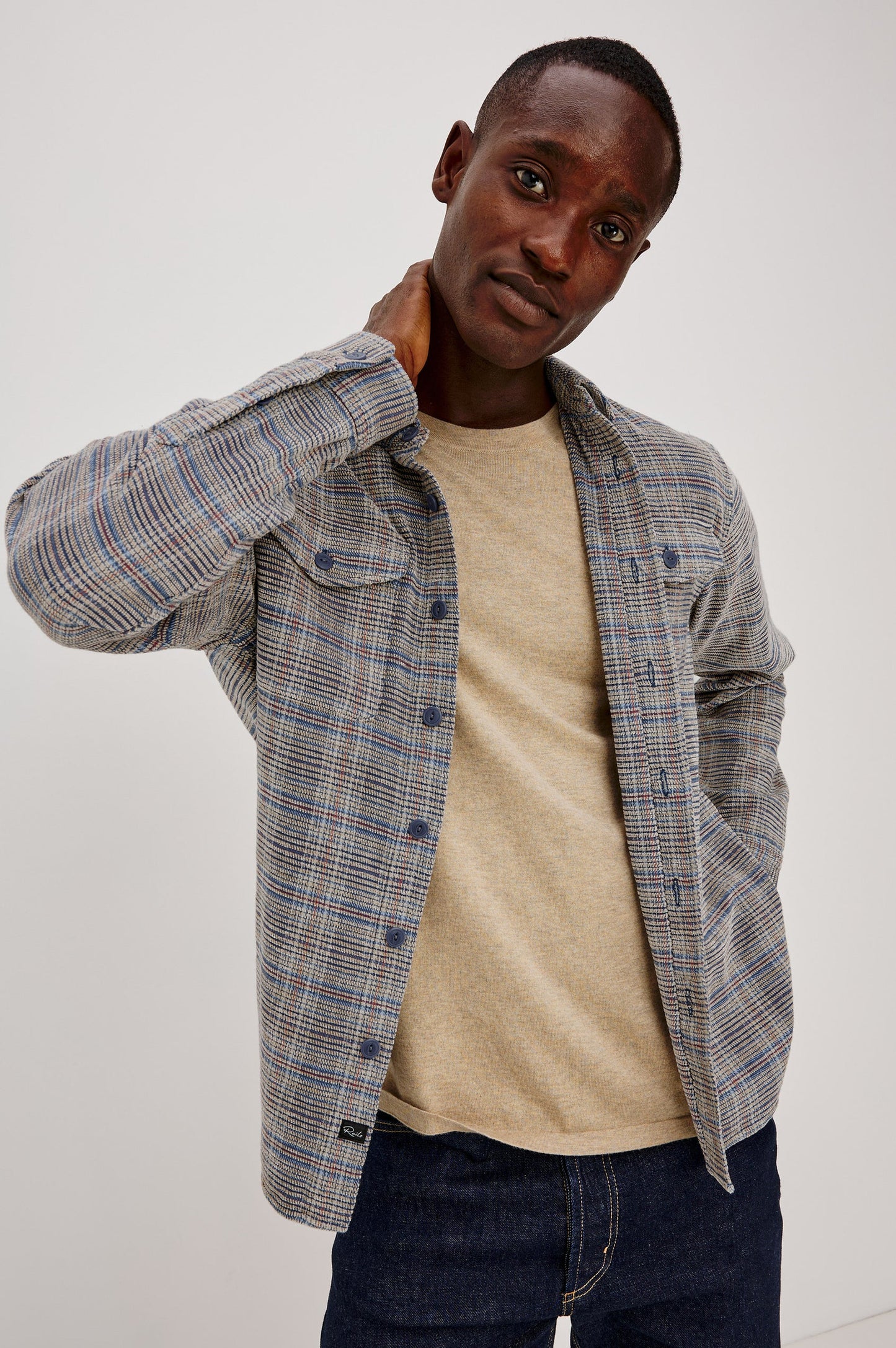 Warren Textured Overshirt – Oat Meridian Chenille