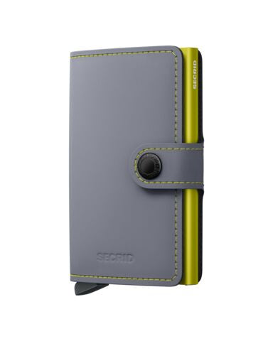 Secrid Miniwallet Matte - Grey/Lime