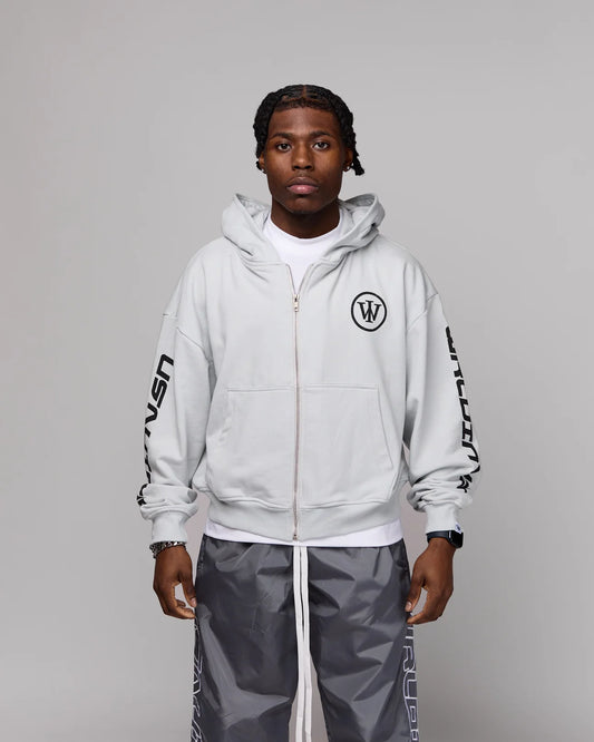 Retro Cropped Zip-Up Hoodie [Boxy + Oversized]