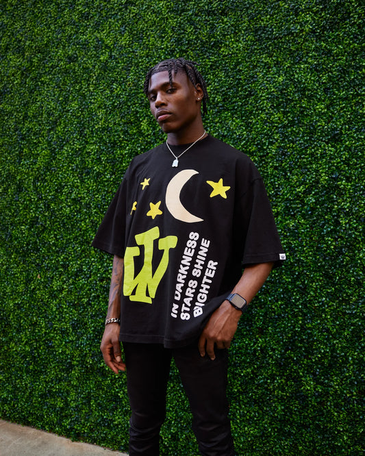 "Night & Day" Heavyweight Boxy Tee *Oversized