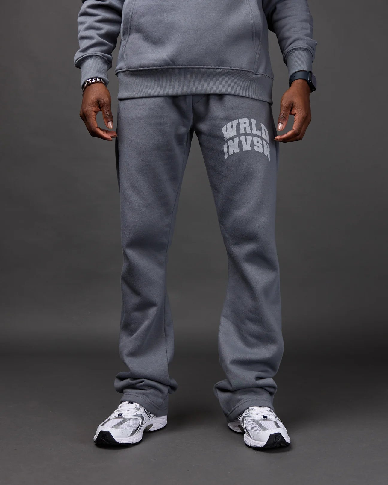 Member" Flare Stacked Pants (Moonrock)