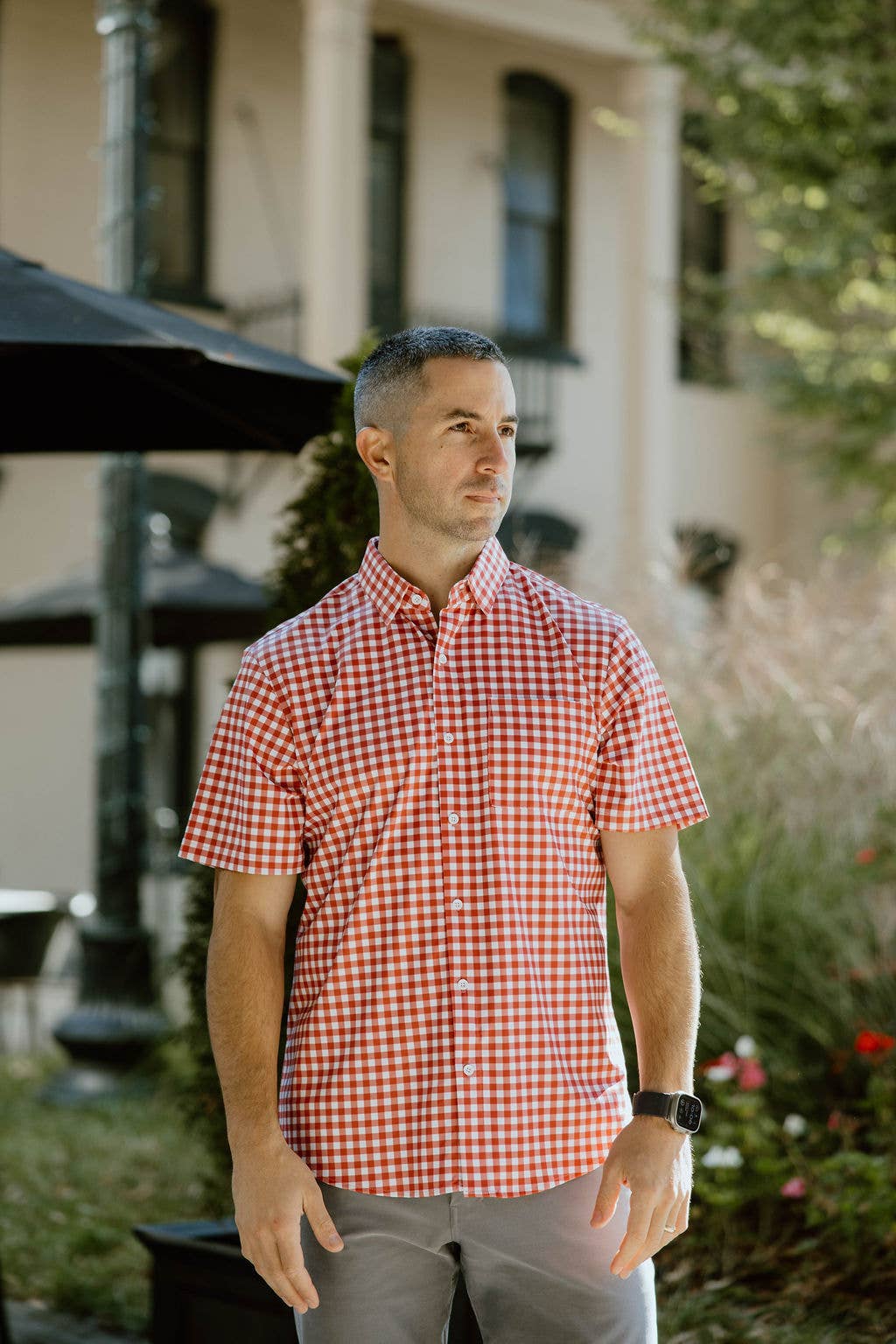 JD Buck Gingham Summer Button Up Shirt