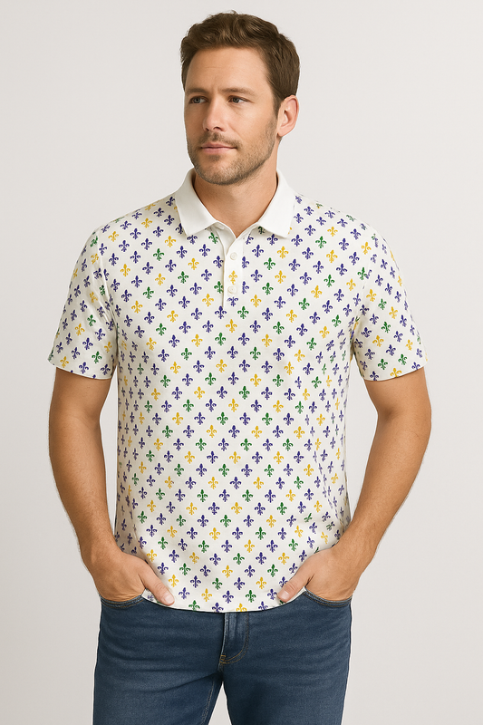 The Fleur De Lis Polo - White
