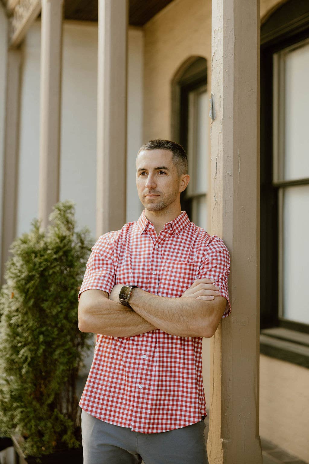 JD Buck Gingham Summer Button Up Shirt