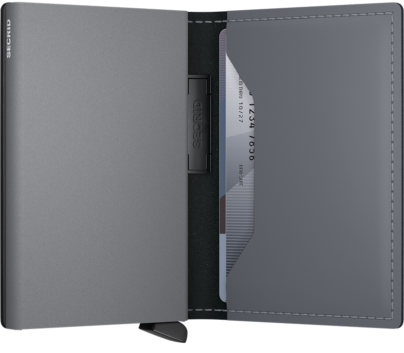 Leather Bandwallet Matte - Grey-Grey