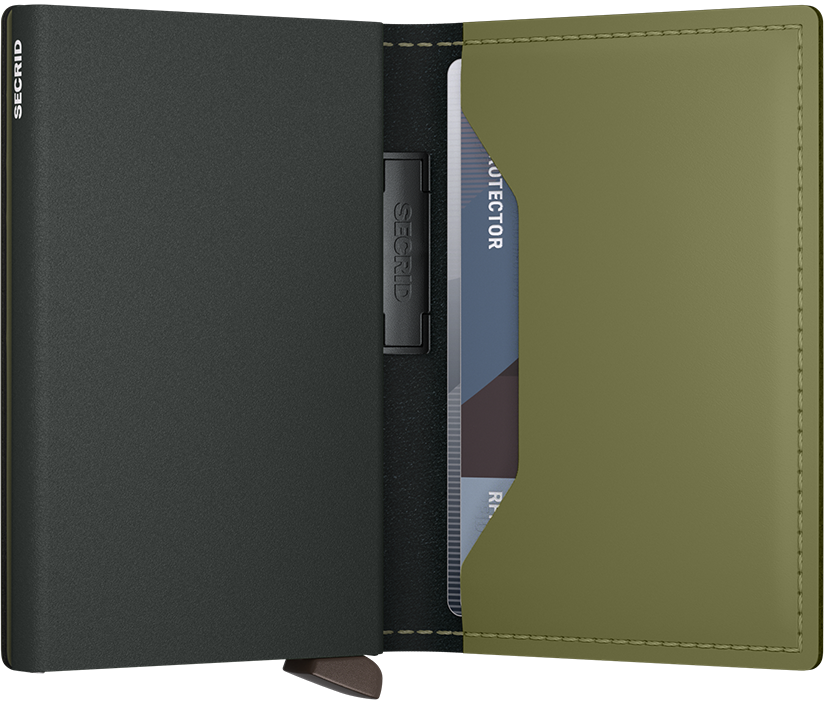 Leather Bandwallet Matte - Leaf-Khaki