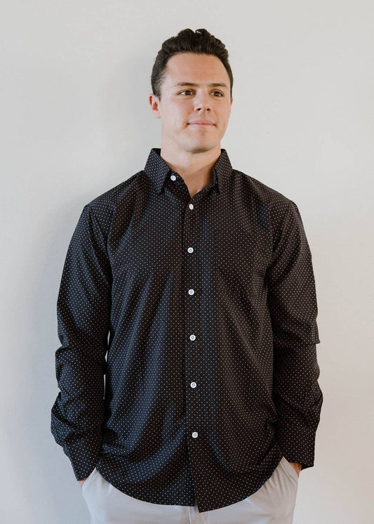 No-Tuck Long Sleeve Shirt (Dot)