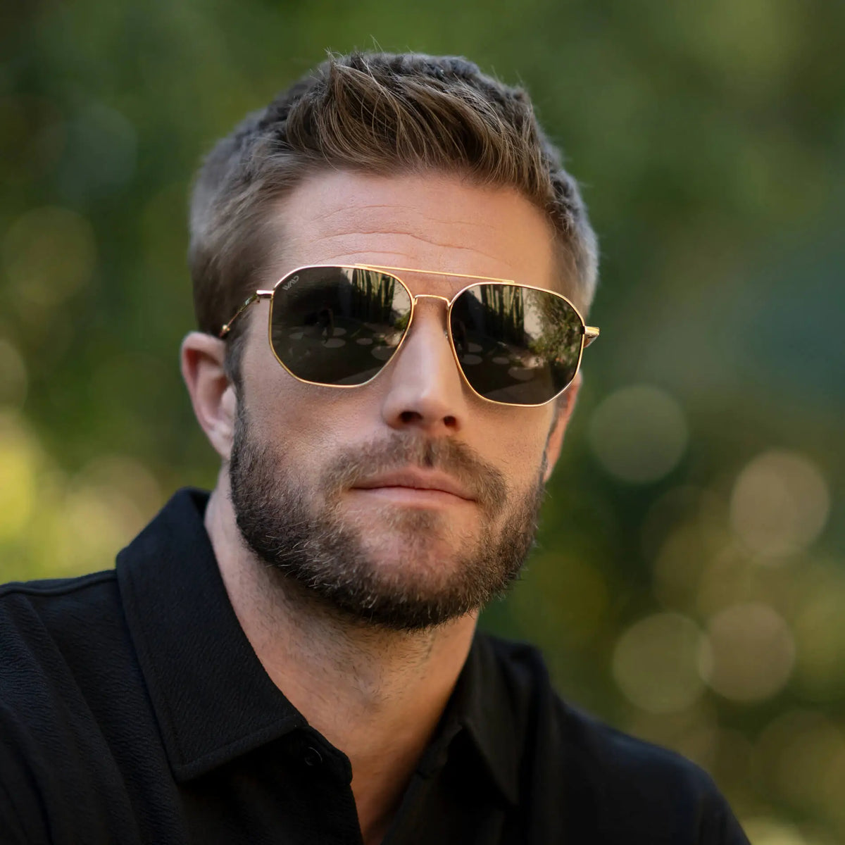 Emmett Polarized Sunglasses – Gold/Smoke Green
