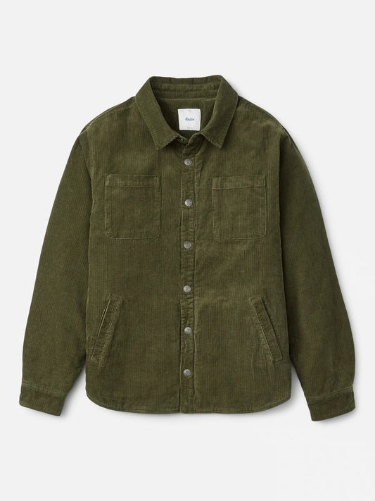 Harold Corduroy Shirt Jacket - Dark Olive