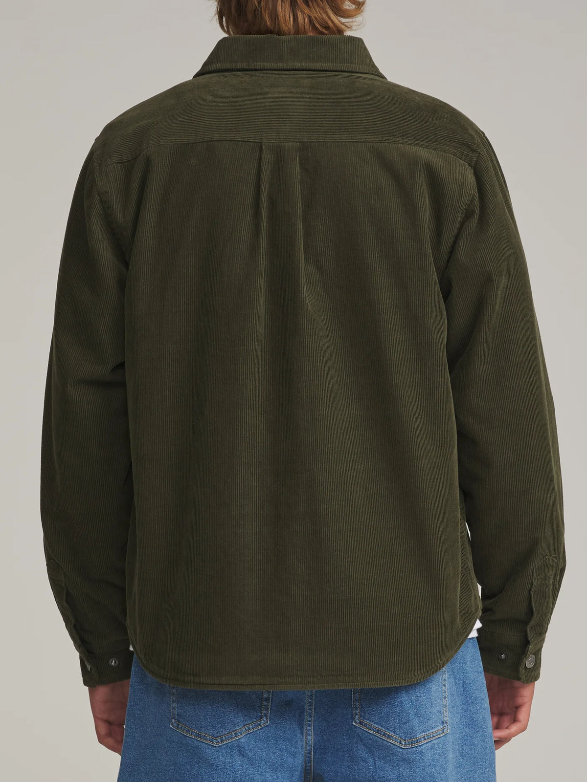 Harold Corduroy Shirt Jacket - Dark Olive