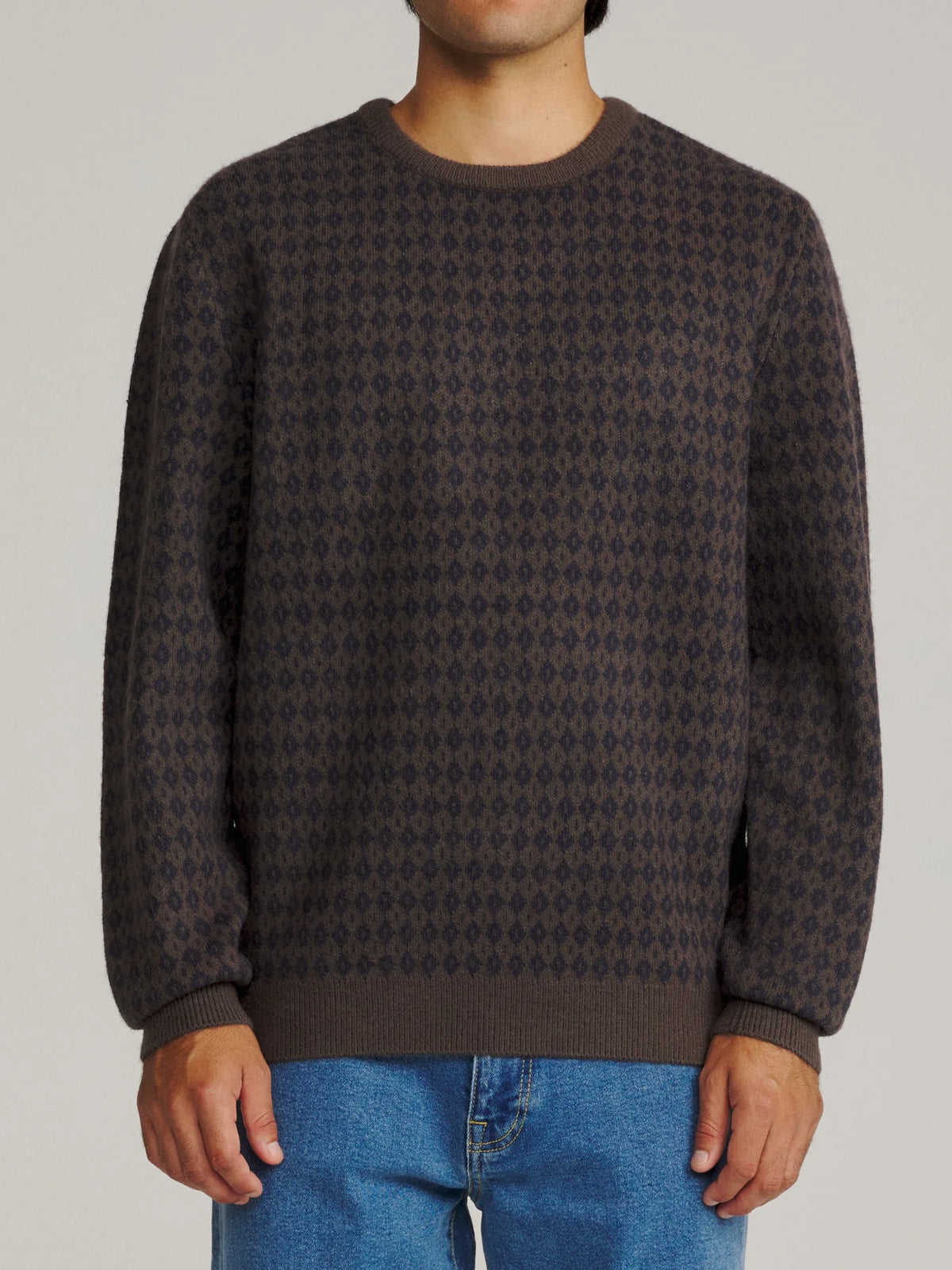Check Sweater – Gray/Navy