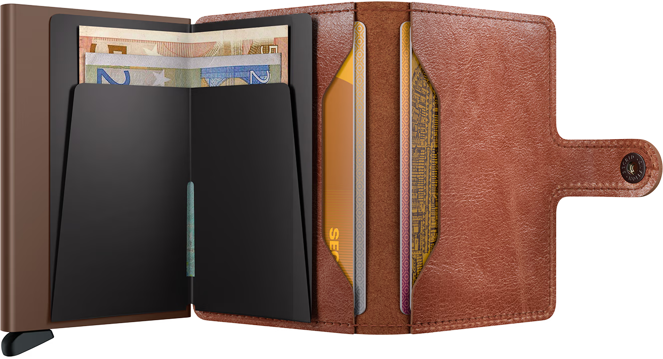 Miniwallet Vintage - Cognac Brown