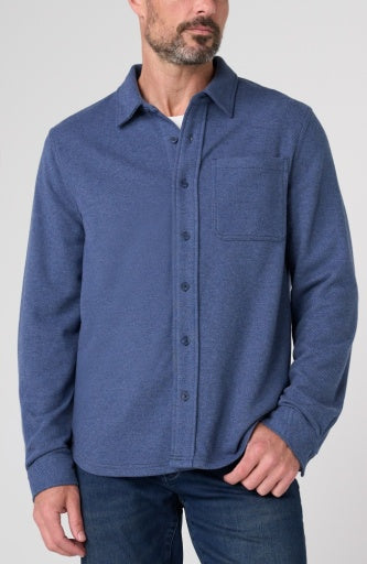 Liverpool Los Angeles Long-Sleeve Knit Button-Up Shirt in Blue Slate Multi
