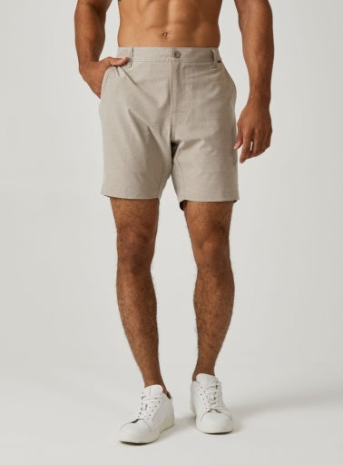 Dynamic 7" Hybrid Short in Putty by 7Diamonds