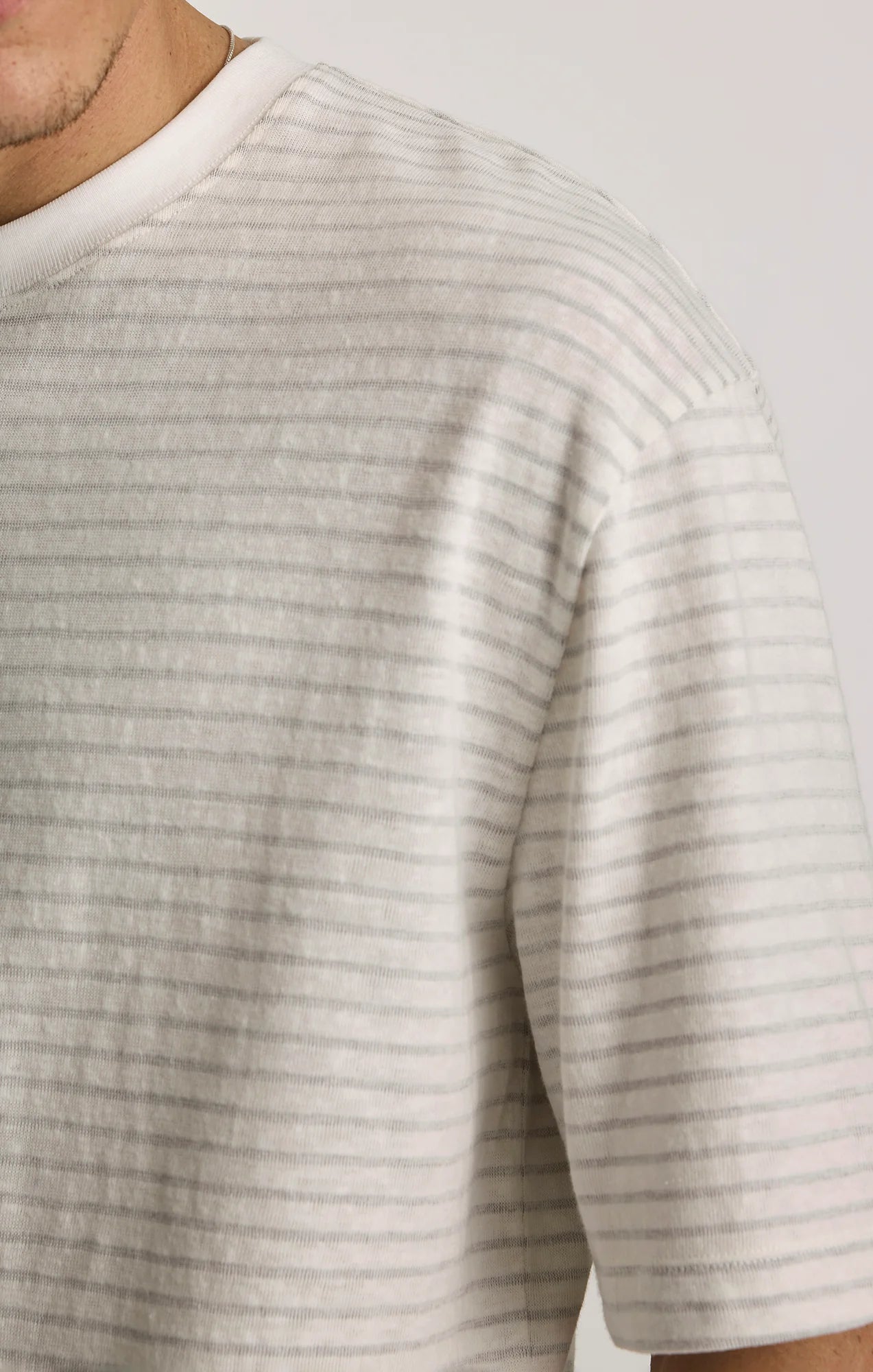 Striped Crew Neck T-Shirt – Elephant Skin