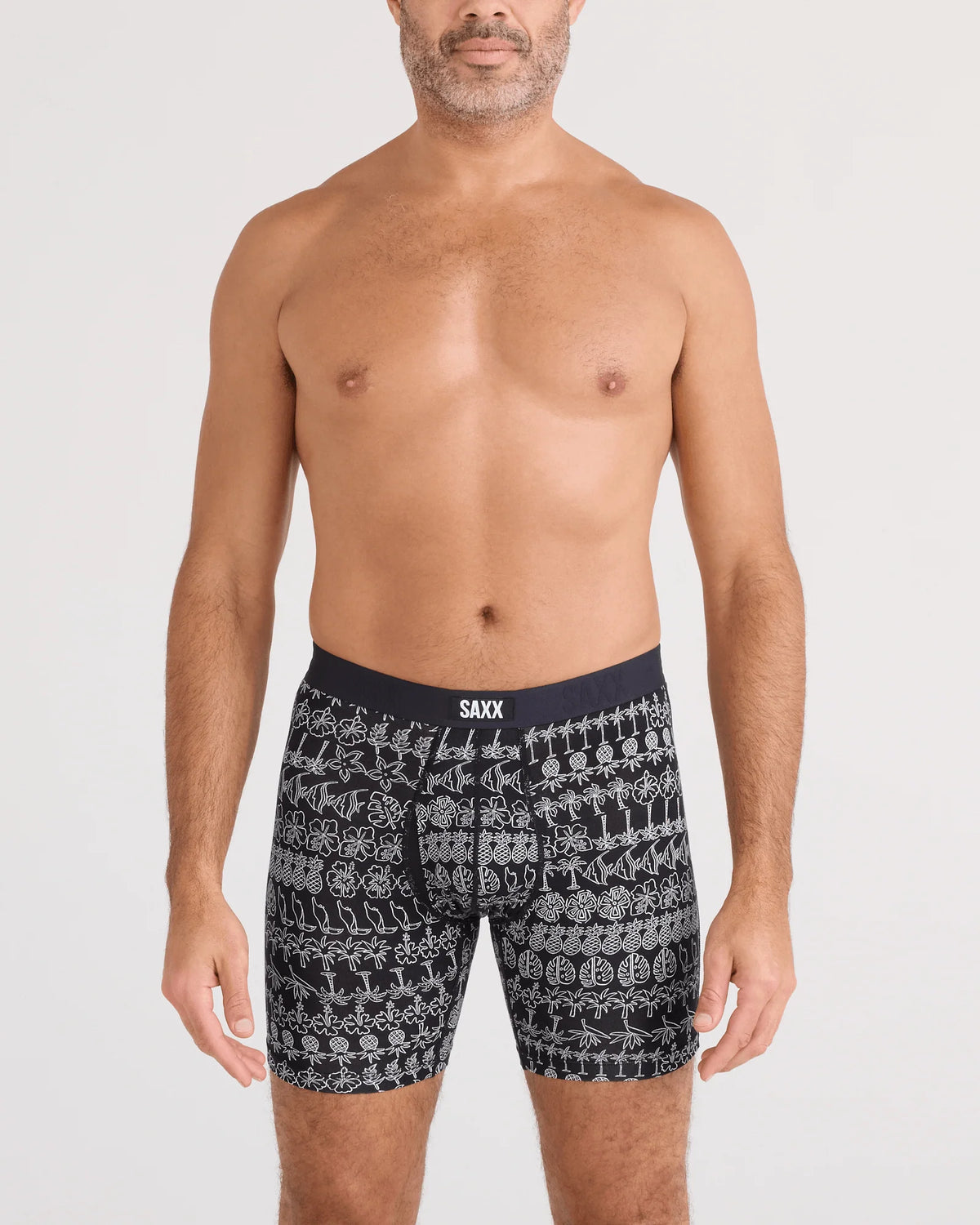 SAXX Vibe Xtra Boxer Brief – Island Lineup Black