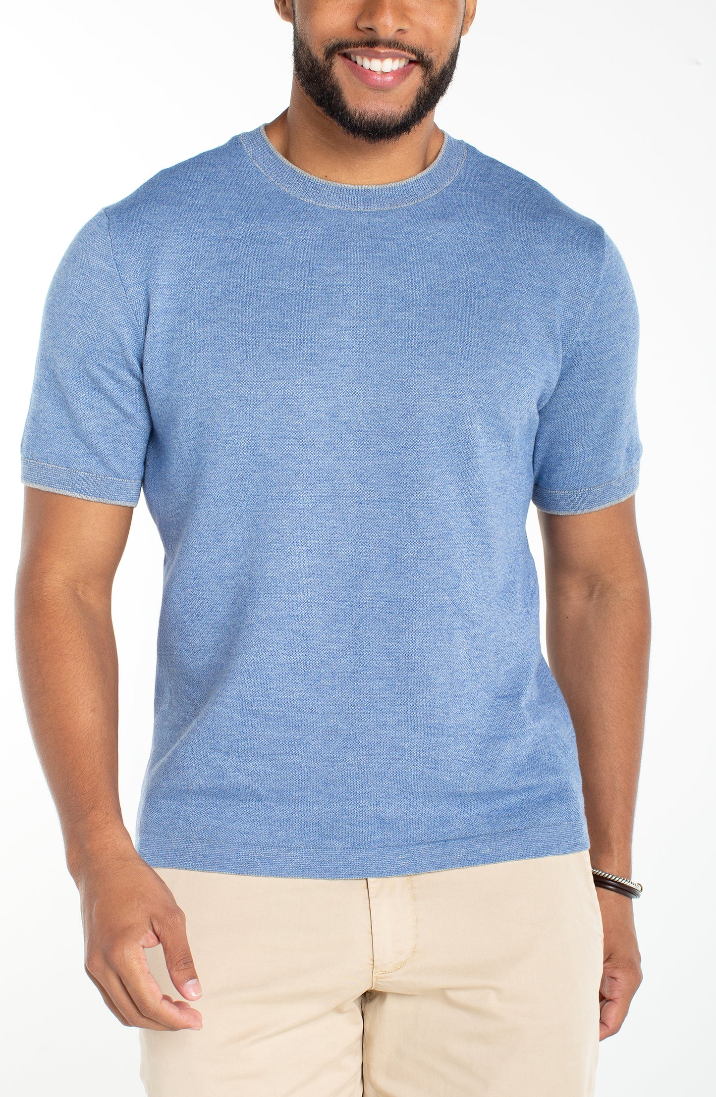 Sweater Knit Crew Neck Tee