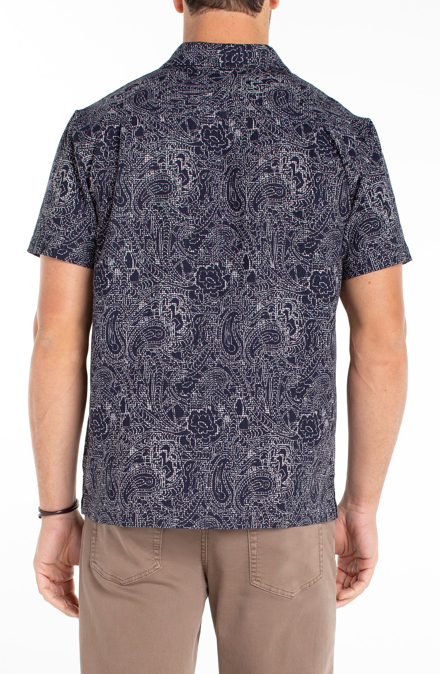Paisley Floral Jacquard Short Sleeve Shirt