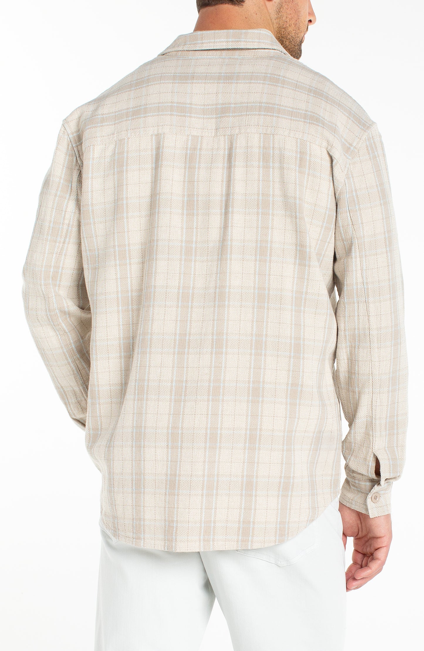 Plaid Linen Blend Overshirt
